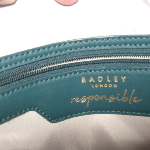 Like New Radley London Forest Friends (Green) Ziptop Crossbody Bag - Picture 6 of 14